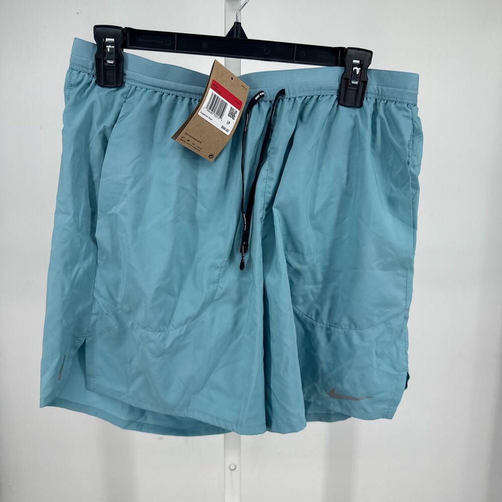 Nike Stride Dri-FIT 7" Brief-Lined Running Shorts Mens L Teal Blue Athletic NWT